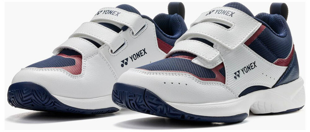 ヨネックス ジュニア テニスシューズ パワークッションプロムーブジュニアAC（ホワイト/ネイビー/レッド・サイズ：18.0cm） YO-SHTPJVA-784-18.0 YONEX