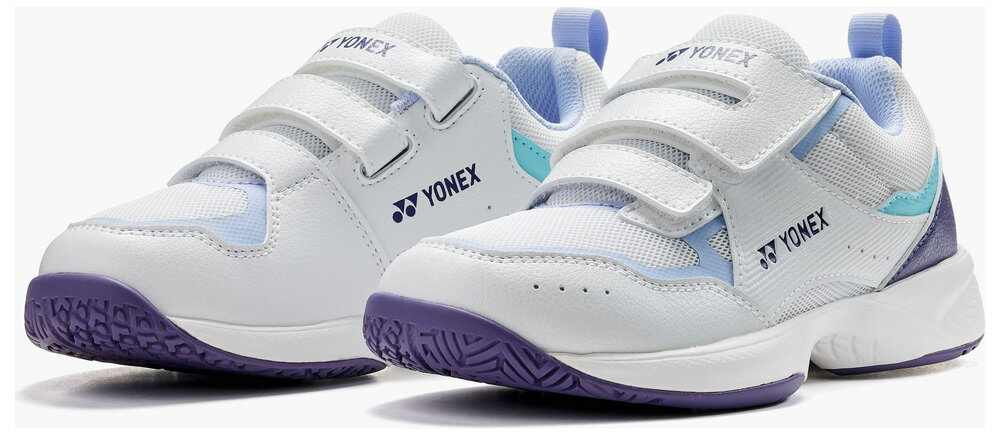 ヨネックス ジュニア テニスシューズ パワークッションプロムーブジュニアGC（ホワイト/サックス・サイズ：19.0cm） YO-SHTPJVG-063-19.0 YONEX
