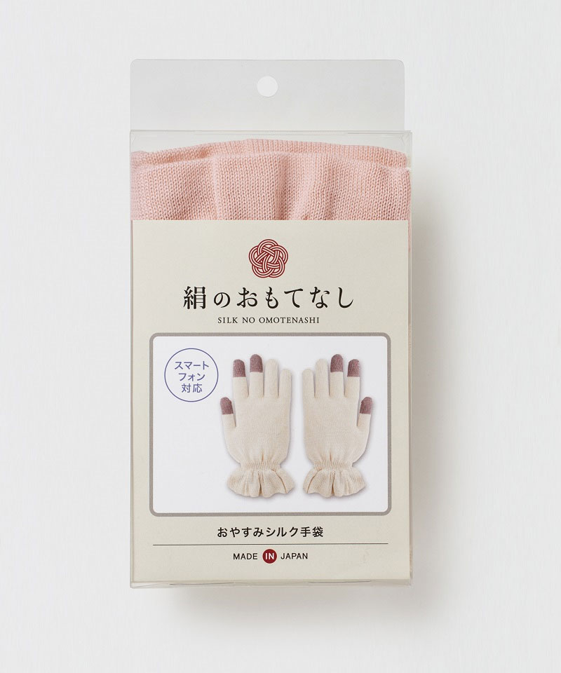 3360211 三笠 おやすみシルク手袋 ピンク MIKASA 絹のおもてなし [3360211]