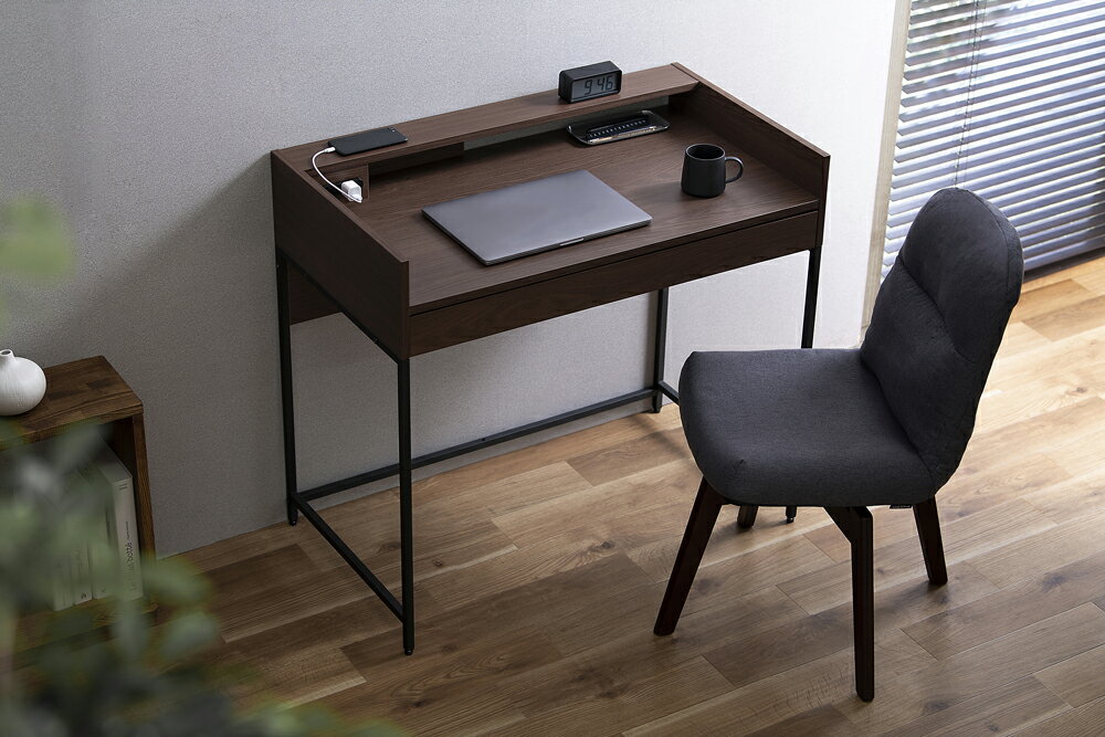 アイリスオーヤマ リビングデスク(ウォールナットブラック) LVD-890ウオ-ルナツトブラツク [LVD890ウオルナツトブラツク](3)