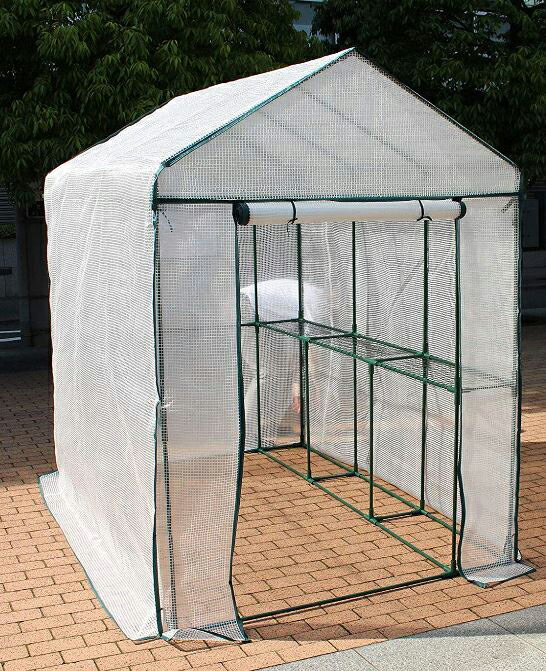 マルハチ産業 組立式簡易温室 グリーンキーパー ガーデンハウス スーパージャンボ 310888 温室 ビニールハウス フラワースタンド 園芸ラック用