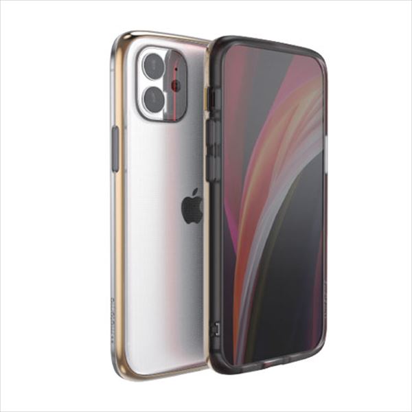 motomo iPhone 12/12 Pro用 INO LINE INFINITY CLEAR CASE ソフトクリアケース（Chrome Gold） MT20007I12P