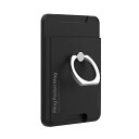 AAUXX MagSafe対応 カードポケット付きスマホリング 『iRing Pocket MAG』(マットブラック) UMS-IR03PKMGBL