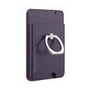 AAUXX MagSafe対応 カードポケット付きスマホリング 『iRing Pocket MAG』(ディープパープル) UMS-IR03PKMGDP
