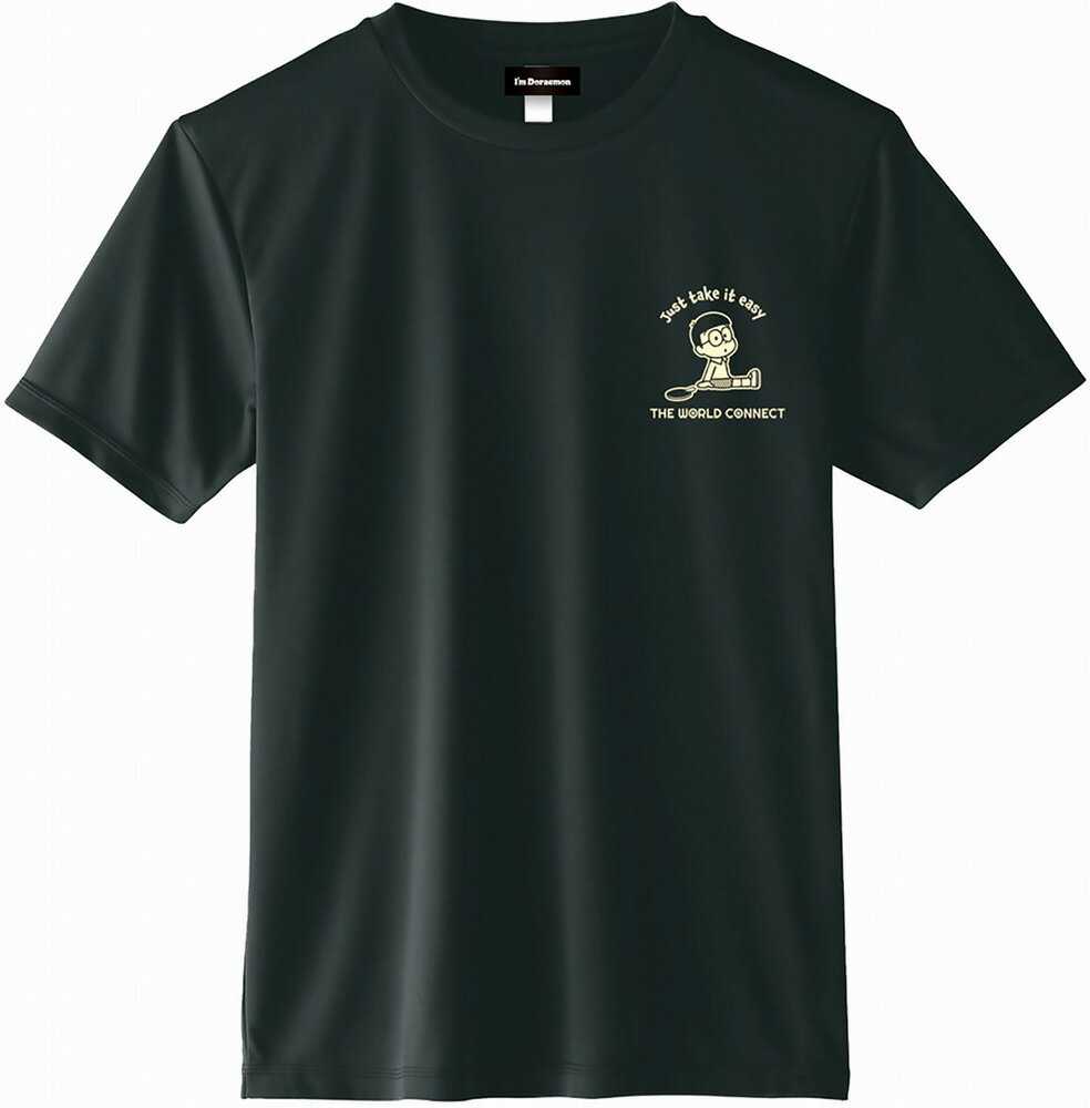 TWC(ザ・ワールドコネクト) ユニセックス TWC I’m DORAEMON 卓球Tシャツ E（ブラック・サイズ：L） IRM-GV013-AB-L