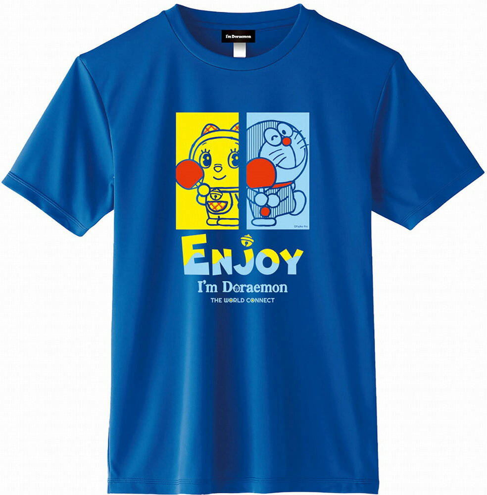 TWC(ザ・ワールドコネクト) ユニセックス TWC I’m DORAEMON 卓球Tシャツ F（ブルー・サイズ：M） IRM-GV014-CA-M