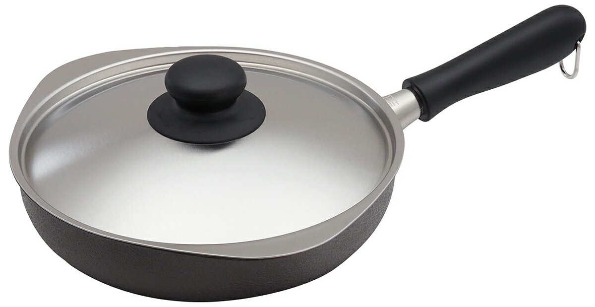 柳宗理 窒化加工鉄フライパン（蓋付）　22cm Wフアイバ-チツカフライパン22 ダブルファイバー [Wフアイバチツカフライパン22]