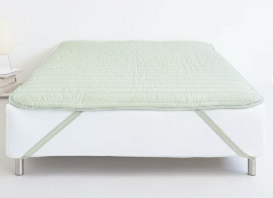 西川(nishikawa) hauu 冷感敷きパッド グリーン（シングル・100×200cm） CM05051570500 接触冷感 四隅カラーゴム付き [CM05051570500]