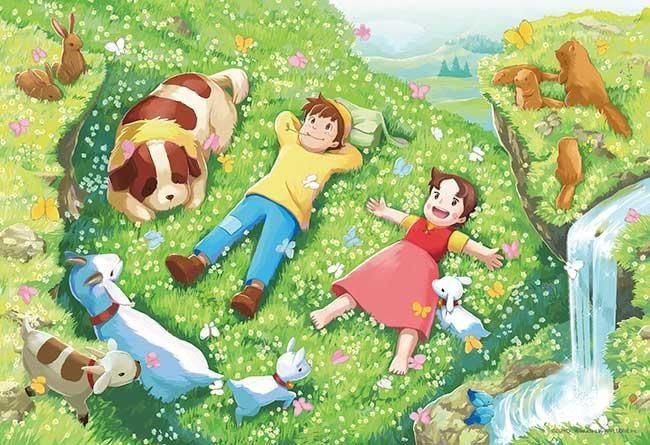 アップルワン アルプスの少女ハイジ 『おひるね』 300ピース【300-392】 ジグソーパズル