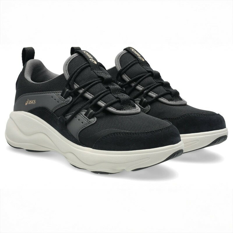 ASICS - アシックス レディース ウォーキングシューズ ゲルラシーロ（ブラック×ダークグレー・サイズ：23.5cm） 1292A076-002-23.5 asics　walking　WELLNESS WALKER　GEL-LASIRO