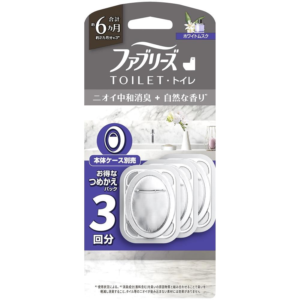 【返品種別A】□「返品種別」について詳しくはこちら□※仕様及び外観は改良のため予告なく変更される場合がありますので、最新情報はメーカーページ等にてご確認ください。◆ニオイ中和消臭＋自然な香り◆華やかさがありながら、清楚で上品なホワイトムスクの香り。◆お得なつめかえパック3回分。P＆GJapan広告文責：株式会社Joshin(06-6633-1111)日用雑貨＞日用雑貨＞芳香・消臭・アロマ＞トイレ用＞置き型