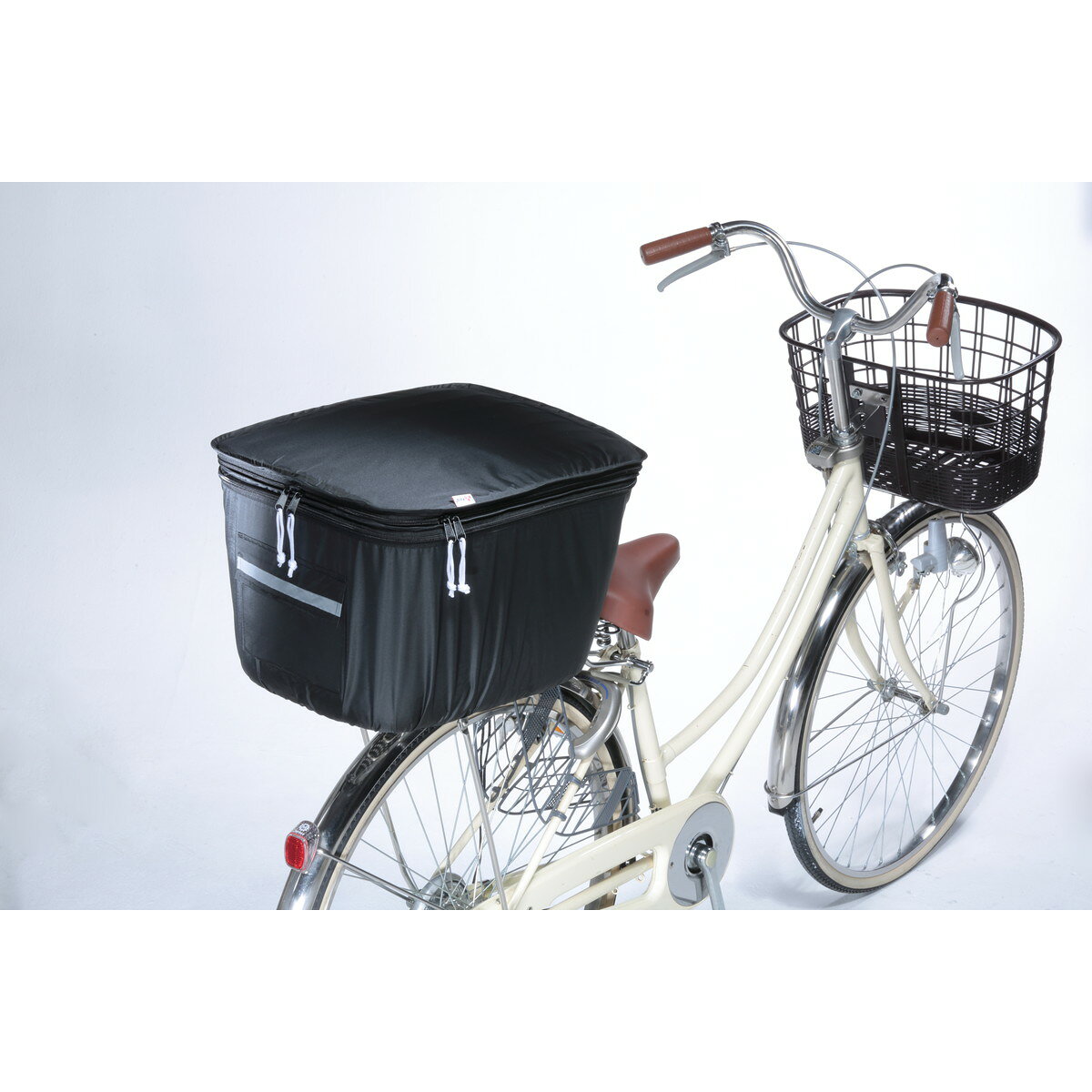 Kawasumi 2段式後ろカゴカバー(ブラック) KWR-200BK