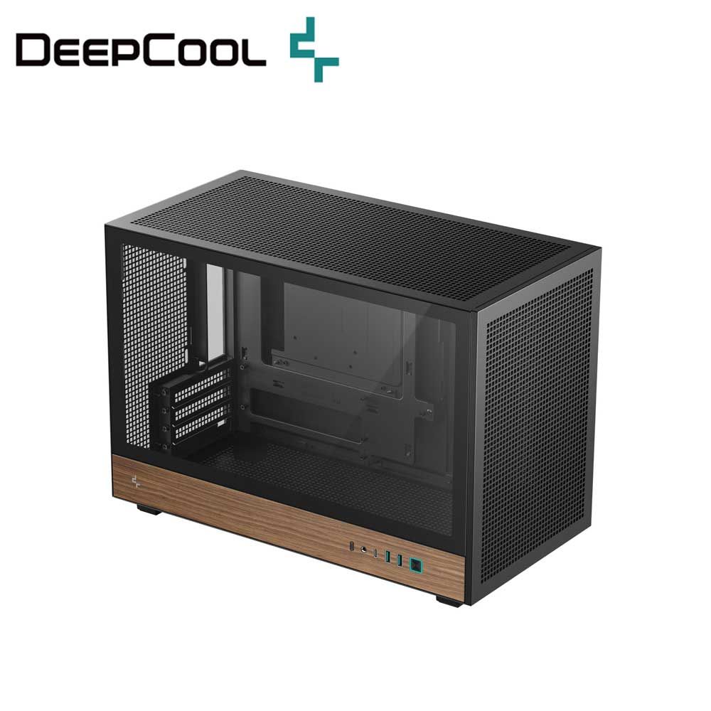 DeepCool｜ディープクール Mini-ITX/Micro-ATX対応 ミドルタワーPCケース CH260 WOOD（ブラック、木目調） R-CH260-BKNWM0-G-1