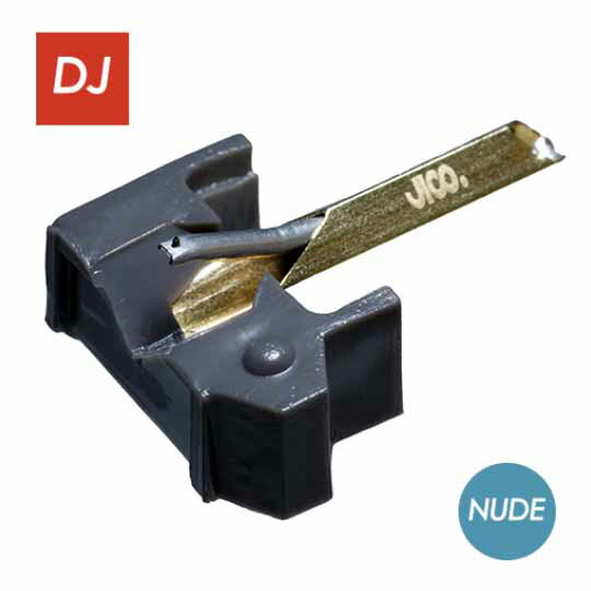 【返品種別A】□「返品種別」について詳しくはこちら□◆192-44G NUDEは、SHURE（シュアー）のレコードカートリッジ：M44Gに使用できる、メーカーが製作した純正の針ではない、純正針と同等の性能を備えた代替針（交換針）です。DJ用に特化したモデル、ハードなスクラッチでも針飛びしにくいのが特長です。◆この代替針（交換針）は「無垢丸針」タイプです。標準的な円錐形状を持つ、一般的なレンジの音域を再生する汎用モデルです。一般的な寿命は約200時間です。◆JICO無垢チップ採用無垢チップは一般的な接合チップとは異なりチップ全体がダイヤモンドで出来ています。先端の角度とラウンド形状は通常の丸チップと同じながら、径のサイズをSASシリーズと類似してます。JICOの無垢チップの音を是非お楽しみください。◆JICOとは明治6年技術の始まりは「縫い針」から「音の世界を守りたい」これがここ数年来、JICOの目標の一つとなっています。レコード針は、1本1本を職人が心を込めて作り上げています。その製造方法と工程は、今も昔も変わりません。◆対応カートリッジ：M-44G■　仕　様　■形式：MM特徴：DJに特化したモデルチップ形状：無垢丸針針圧：3.5〜4.5g対応カートリッジ：M44G[NUDESH192DJN44G]JICOオーディオ＞AVアクセサリー＞アナログアクセサリー＞交換針