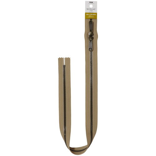 KIYOHARA メタルックス(R)タフ アンティークゴールド ファスナー 60cm両開き 573(ベージュ) 1本 5VMTAG-60SH 573