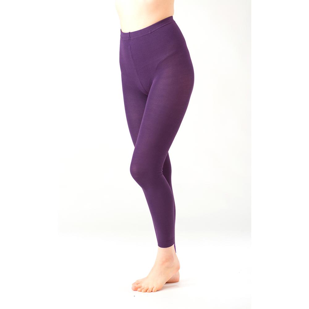 BACKYARD FAMILY(バックヤードファミリー) シルク混 のびのび10分丈スパッツ（パープル） BF012371-1A-2E