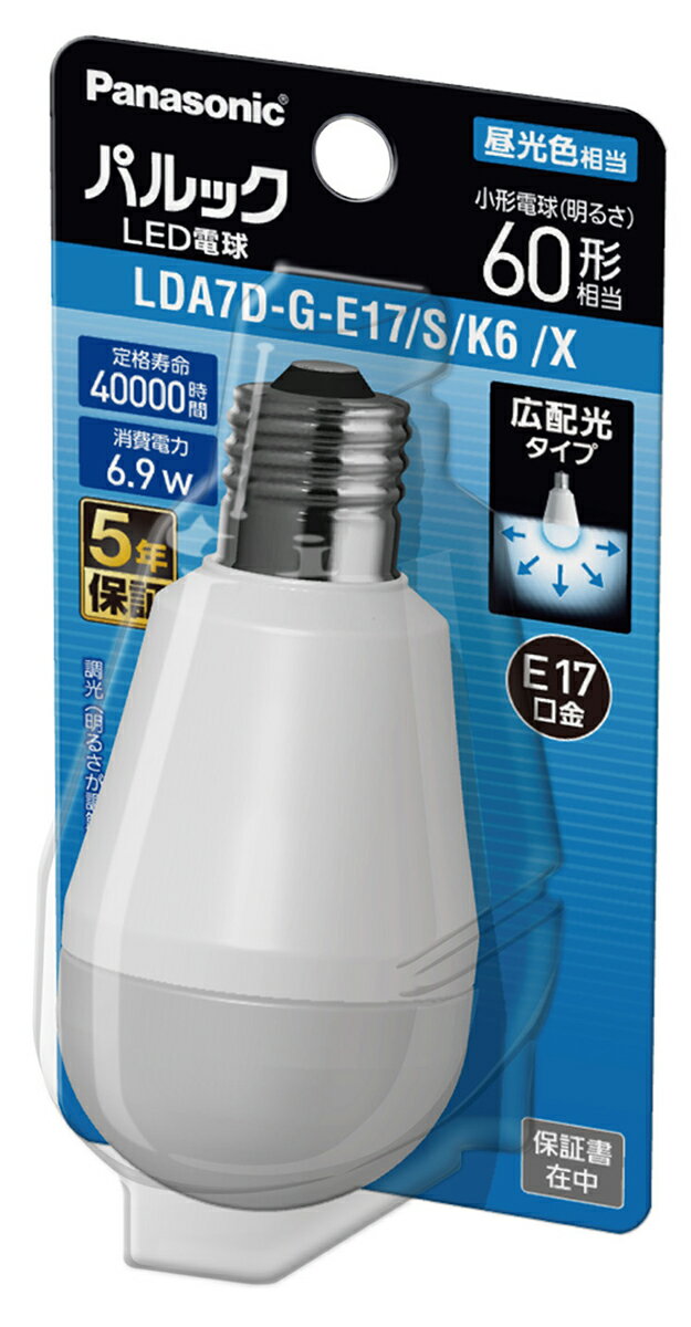 パナソニック LED電球 小形電球形 760lm（昼光色相当） LDA7DGE17SK6X Panasonic [LDA7DGE17SK6X]