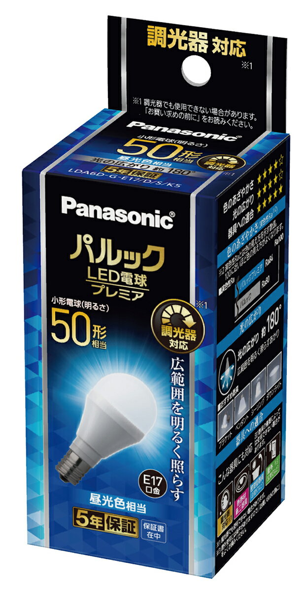 パナソニック LED電球 小形電球形 600lm（昼光色相当） LDA6DGE17DSK5 Panasonic LDA6DGE17DSK5