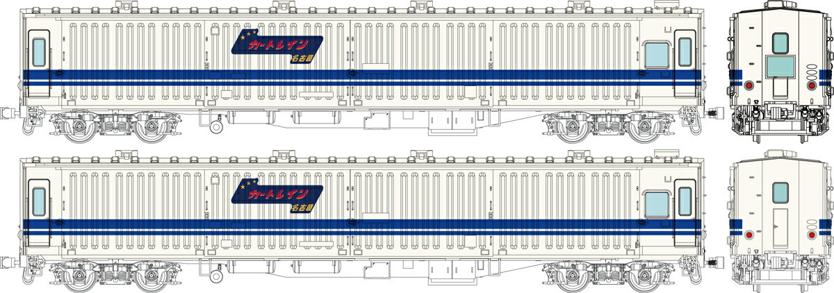 ［鉄道模型］トラムウェイ (HO) TW-MN44A マニ44ユーロライナー色 2両セット 角型愛称名表示器付