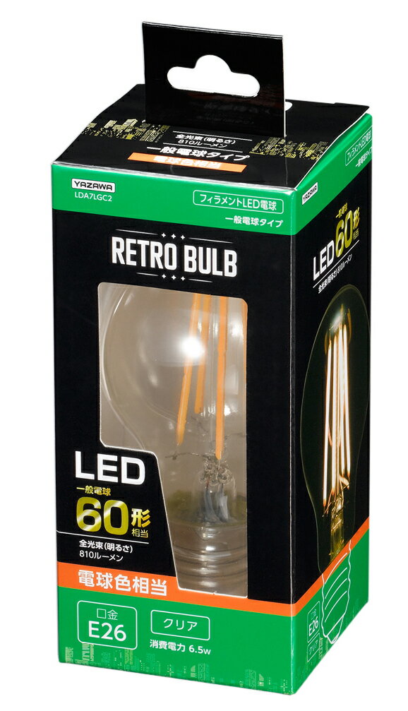 General Light Bulbs - ヤザワ LED電球 一般電球形 810lm（電球色相当） LDA7LGC2 YAZAWA [LDA7LGC2]