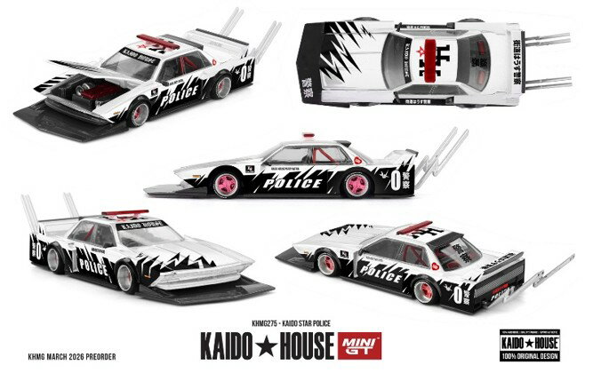 MINI-GT 1/64 KAIDO STAR ポリス(右ハンドル)【KHMG275】 ミニカー