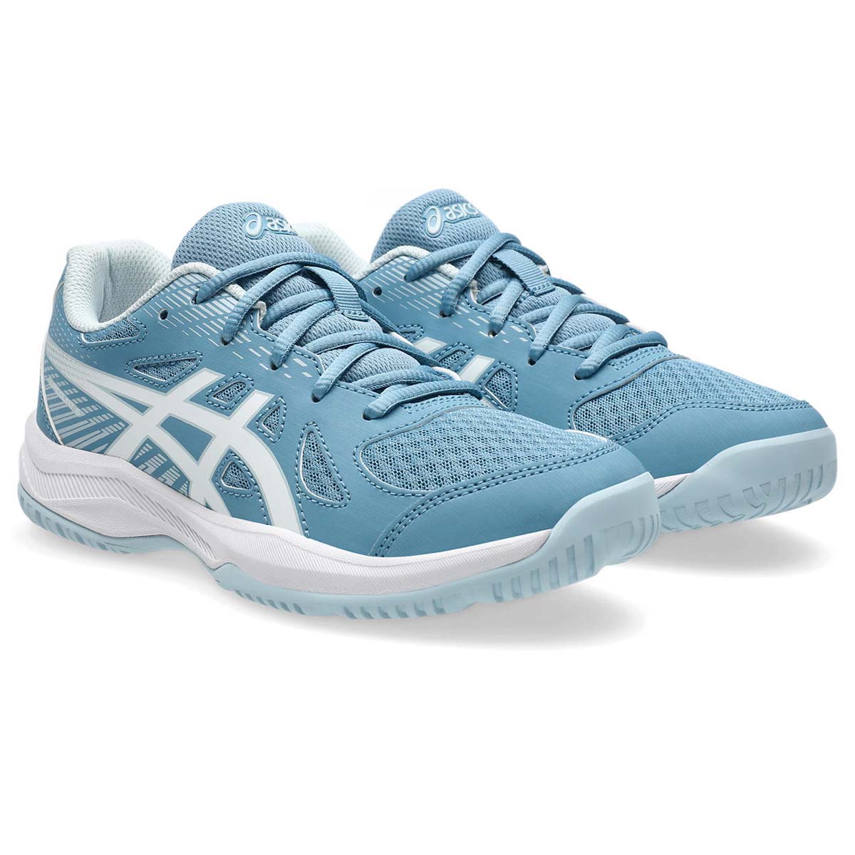 アシックス ジュニア バレーボールシューズ UPCOURT 6 GS（Saba Blue/White・サイズ：24.0cm） 1074A045-403-24.0 asics