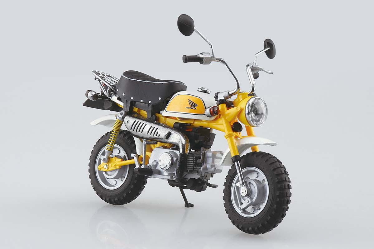 アオシマ（スカイネット） 1/12 完成品バイク Honda モンキー リミテッド プラズマイエロー 塗装済完成品