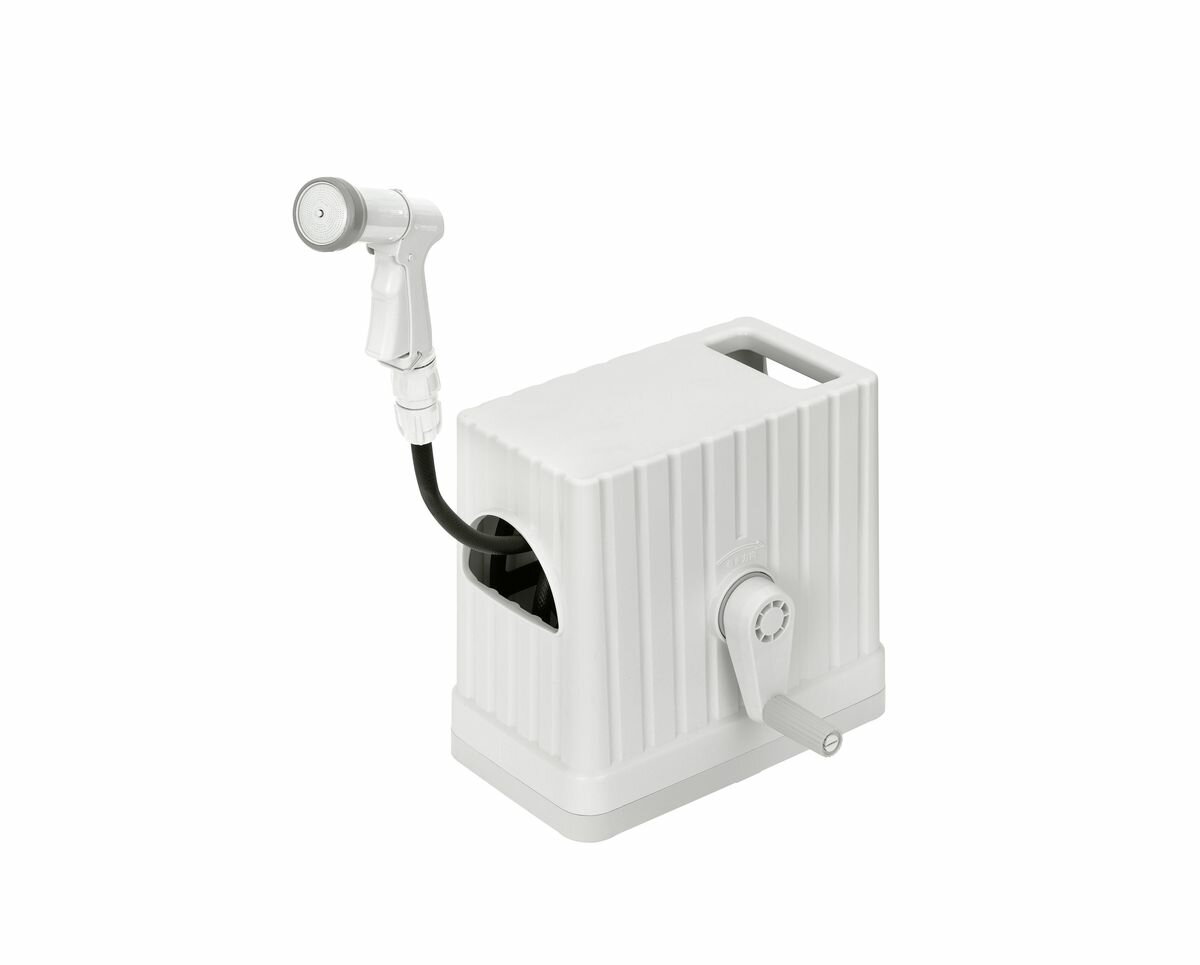 アイリスオーヤマ フルカバーホースリールEX 15M(ライトベージュ/ホワイト) FHEXN-15(LBG/W)