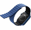 UNIQ Apple Watch 42/44/45mm用 REVERSIBLE MAGNETIC STRAP UNIQ REVIX CASPIAN(BLUE/BLACK) UNIQ-45MM-REVBLUBLK(2)