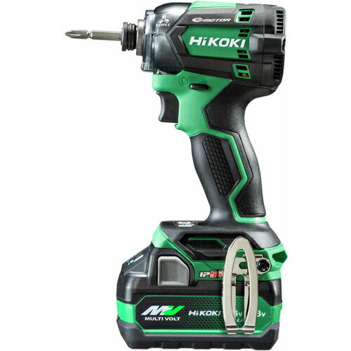 HiKOKI 18V コードレスインパクトドライバ 180N・m アグレッシブグリーン (マルチボルト蓄電池(BSL36A18X)×2個・急速充電器(UC18YDL2)付き) WH18DC(2XPZ) ハイコーキ(日立工機)