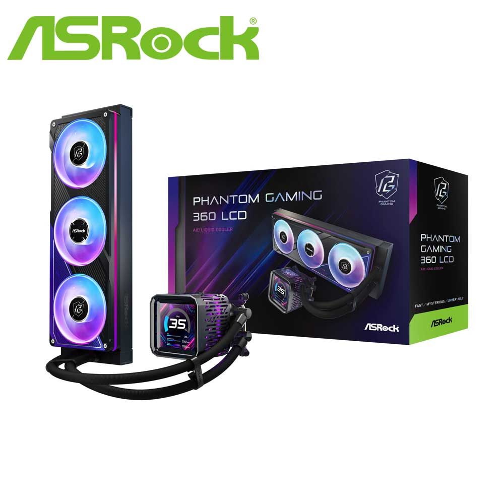 Other - ASRock｜アスロック 水冷一体型CPUクーラー Phantom Gaming 360 LCD（ブラック） PHANTOMGAMING360LCD