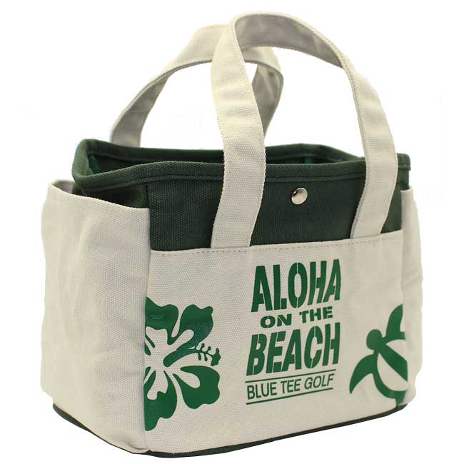 TT004-GR ブルーティーゴルフ アロハオンザビーチ ラウンドトートバッグ(グリーン) BLUE TEE GOLF ALOHA ON THE BEACH