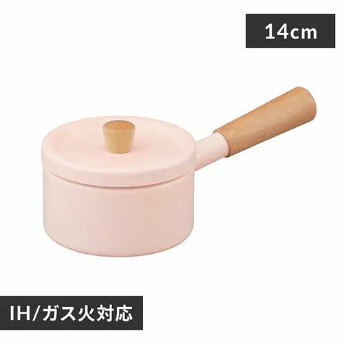 Ih Compatible - アイリスオーヤマ 【IH対応】ミルクパン　14cm　ライトピンク MLKP-14ライトピンク IRIS OHYAMA [MLKP14ライトピンク]