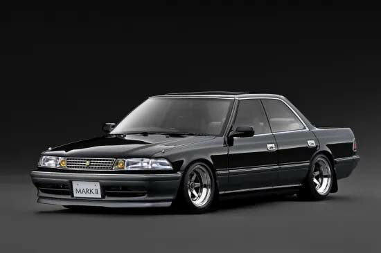 ignitionモデル 1/18 TOYOTA MARKII 2.5 Grande LIMITED (JZX81) Black/Gun Metallic【IG3859】 ミニカー