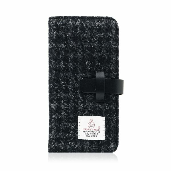 SLG Design iPhone SE3/SE2/8/7用 手帳型ケース Harris Tweed Diary（ブラック） SD8117I7