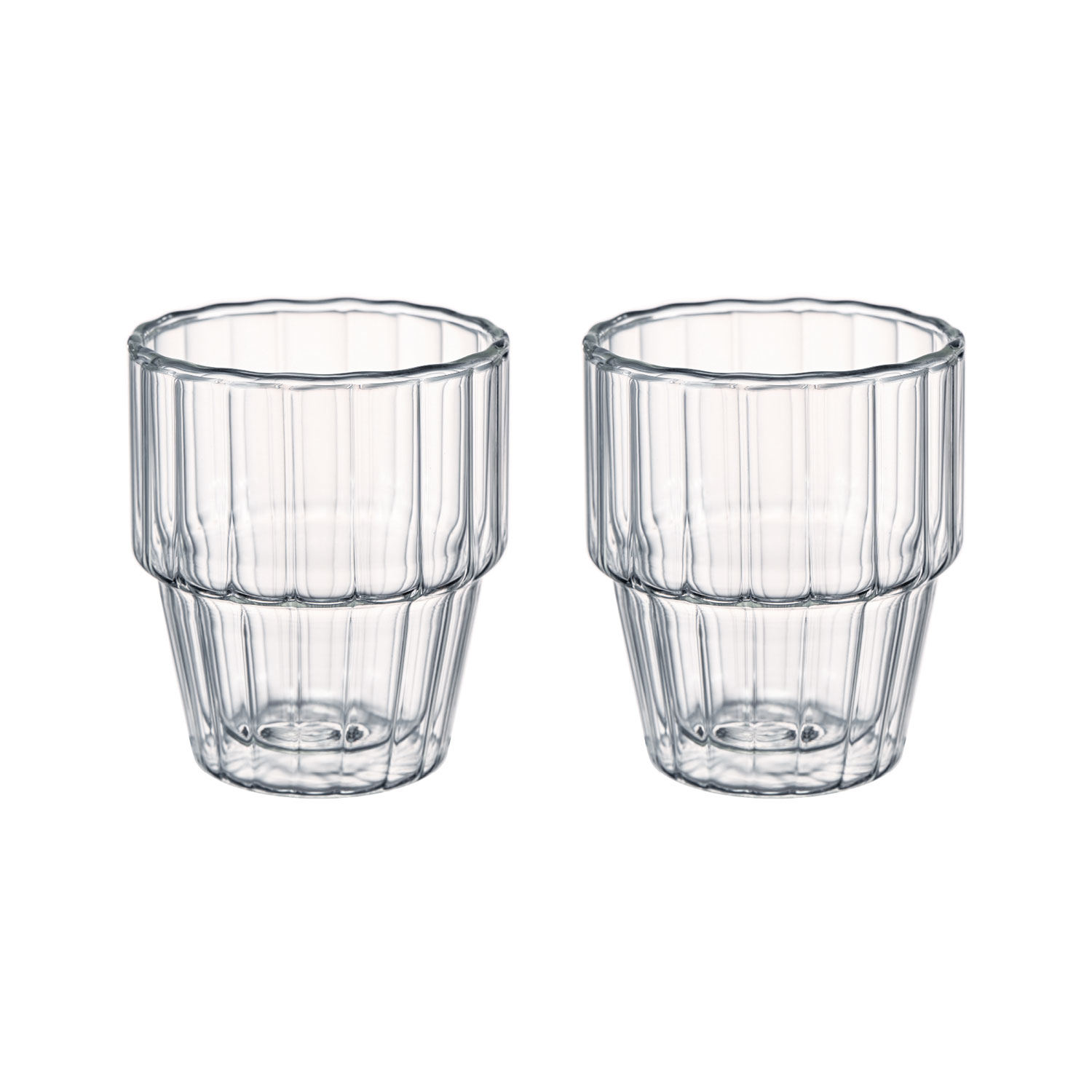 ハリオ ダブルウォールスタックグラス ライン 2個セット HWS-4012 HARIO Double Wall Stack Glass Line 2Pieces 