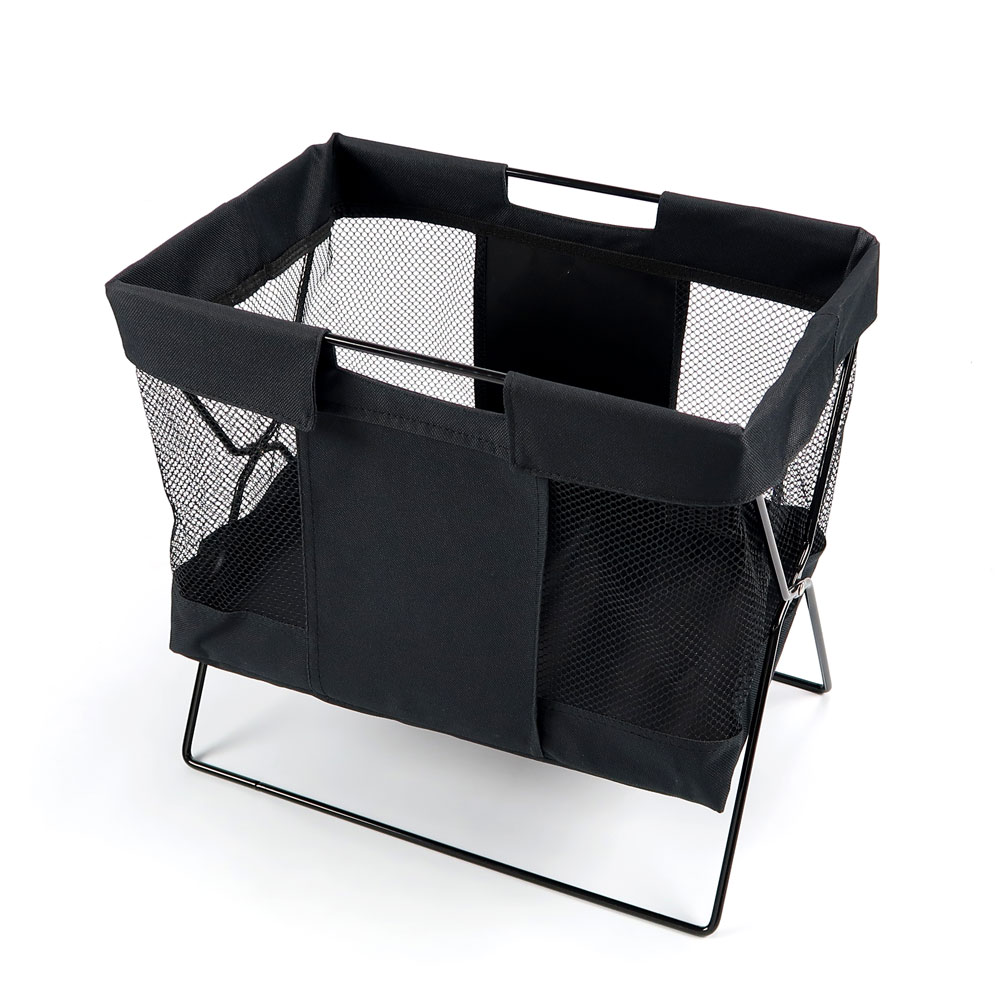 Laundry Containers - サワフジ メッシュバスケット 小（ブラック） MB-056(サワフジ) 荷物置き [MB056サワフジ]