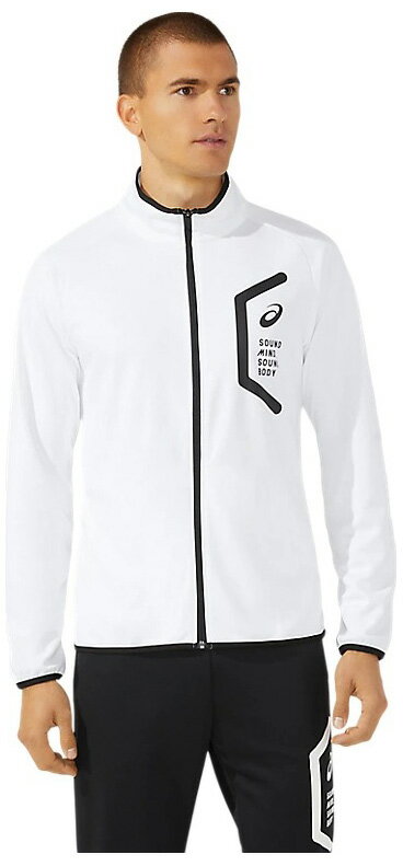 Men'S Wear - アシックス メンズ トレーニングジャケット（ブリリアントホワイト・サイズ：XL） 2031D909-100-XL TEAM　HEX　KNIT　JKT　RE