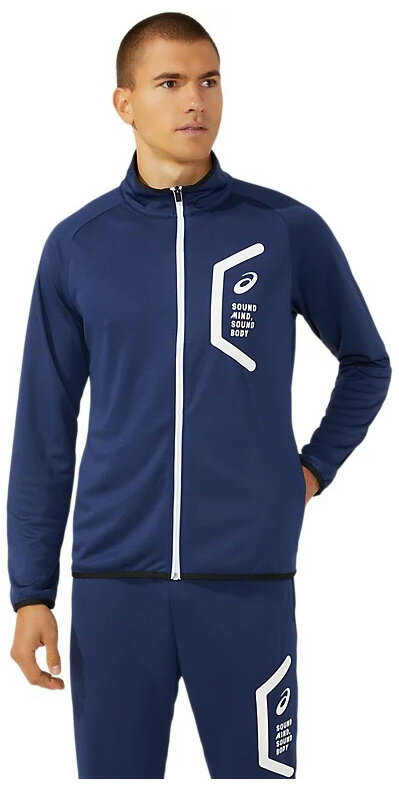 アシックス メンズ トレーニングジャケット（ピーコート・サイズ：XS） 2031D909-400-XS TEAM　HEX　KNIT　JKT　RE