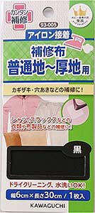 【返品種別B】□「返品種別」について詳しくはこちら□◆共布のない衣類の補修がカンタンにできます。◆接着後、ドライ・水洗いOK。◆カギザキ、虫くい・こげ穴などの補修に。◆アイロン接着タイプです。■　仕　様　■アイロン接着タイプ入数：シート1枚入りサイズ(約)：幅6cm×長さ30cm[93005カワグチ]KAWAGUCHIアウトドア＞手芸用品＞ソーイング関連＞ゴム・補修関連