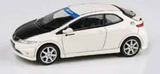 迷你車 - PARA64 1/64 ホンダ シビック Type R FN2 2007 ホワイト/カーボン RHD【PA-65398】 ミニカー