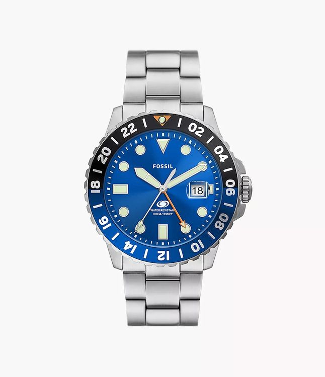 BVLGARI - フォッシル 【国内正規品】FOSSIL BLUE GMT クオーツ　メンズタイプ FS5991【返品種別B】