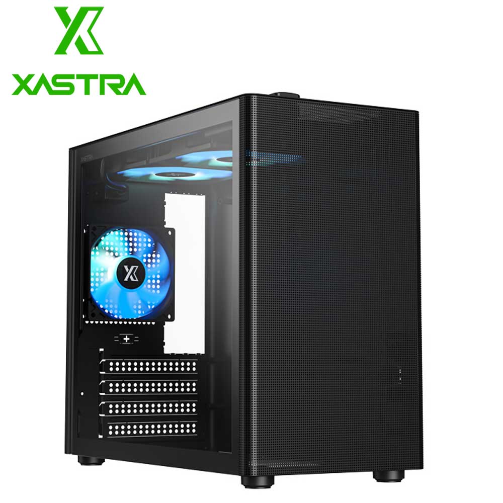 XASTRA｜ザストラ ハンドル付き Micro ATX PCケース（ブラック） CR410-ARGB