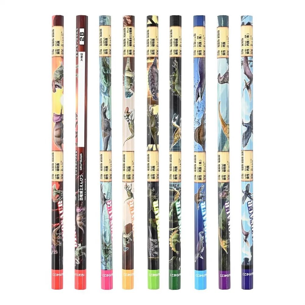 【返品種別A】□「返品種別」について詳しくはこちら□2026年03月 発売◆人気の恐竜16体の生態が学べる(分類、体長、食性)◆六角軸、2B黒芯、12本入、名前欄付■　仕　様　■本体サイズ：H176mm、4g材質：木、黒鉛[PA038]OAサプライ/OA機器＞オフィス事務用品・文房具＞鉛筆＞2B