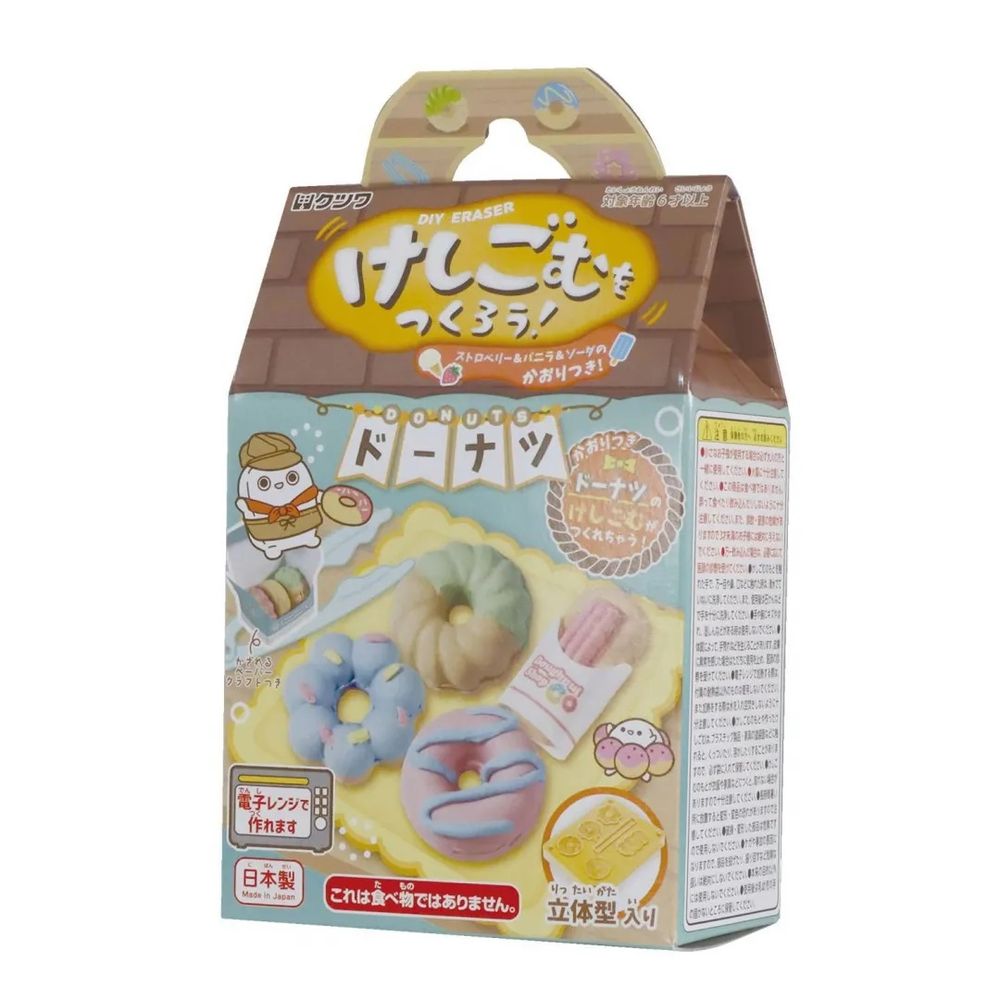 【返品種別A】□「返品種別」について詳しくはこちら□2026年03月 発売◆香り付き！　レンジで簡単にドーナツのけしごむが作れちゃう！　◆ストロベリー＆バニラ＆ソーダの香り付◆リアルできれいな形に作れる立体型付◆かわいく飾れるペーパークラフト付■　仕　様　■本体サイズ：H21×W21×D10mm、3.4g(ドーナツのサイズ)材質：(けしごむのもと)PVC、炭酸カルシウム、顔料、食用香料、(立体型)PP、(説明書、ペーパークラフト)紙、(耐熱袋)PE[PT221C]OAサプライ/OA機器＞オフィス事務用品・文房具＞消しゴム