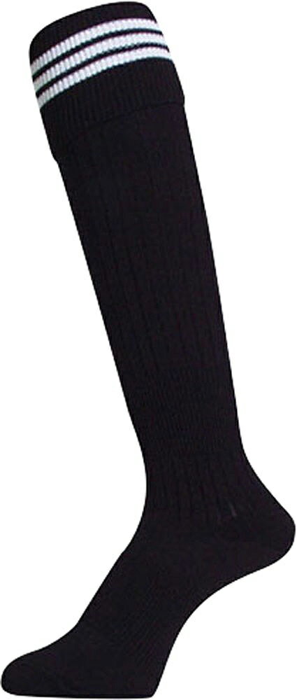 絲襪 - マイン JRサッカーストッキング ブラック×ホワイト 19-21cm EBS-311K