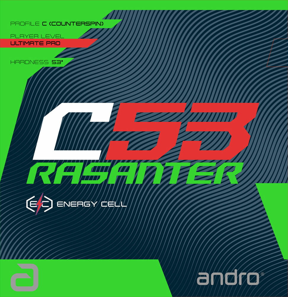 andro（アンドロ） 卓球裏ソフトラバー ラザンターC53（ブラック・サイズ：2.0）【上級〜トップ選手】 AND-110021099-BK-2.0