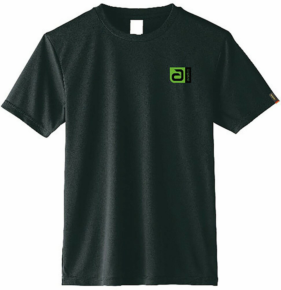 Shirts - andro（アンドロ） ユニセックス ナパTシャツ アルファ2（ブラック×グリーン・サイズ：M） AND-300023038-M