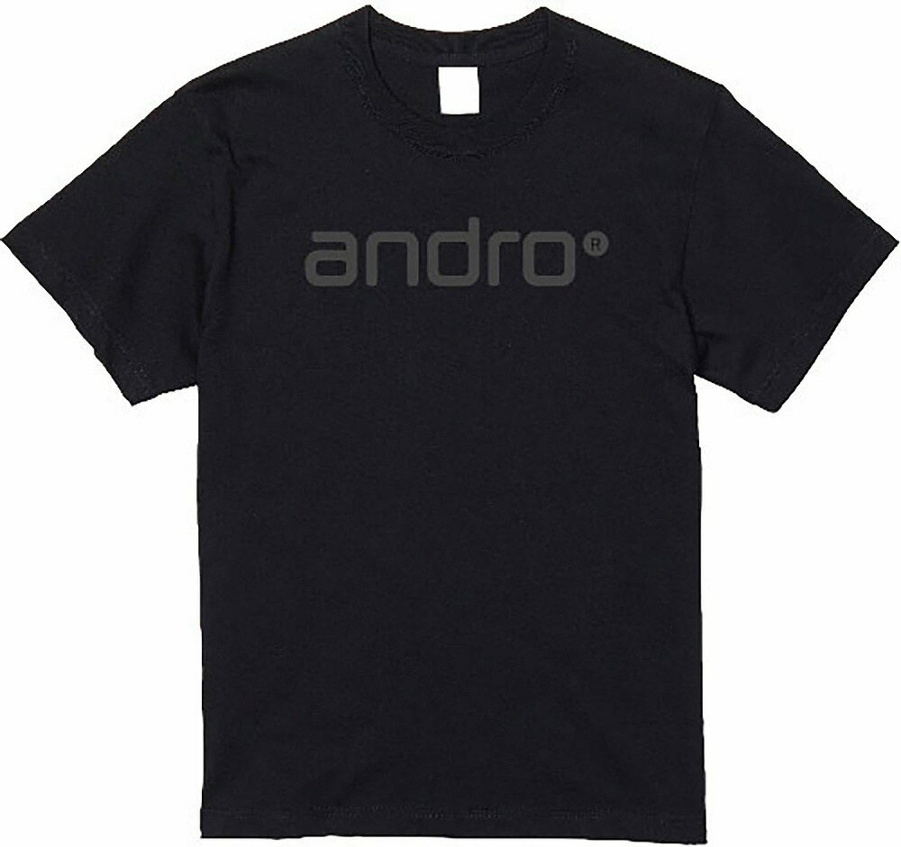 Rakuten - andro（アンドロ） ユニセックス ナパTシャツ コットン（ブラック×ダークグレー・サイズ：L） AND-300023041-L