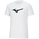 32MAA15501L ミズノ Tシャツ(ホワイト・サイズ:L) MIZUNO